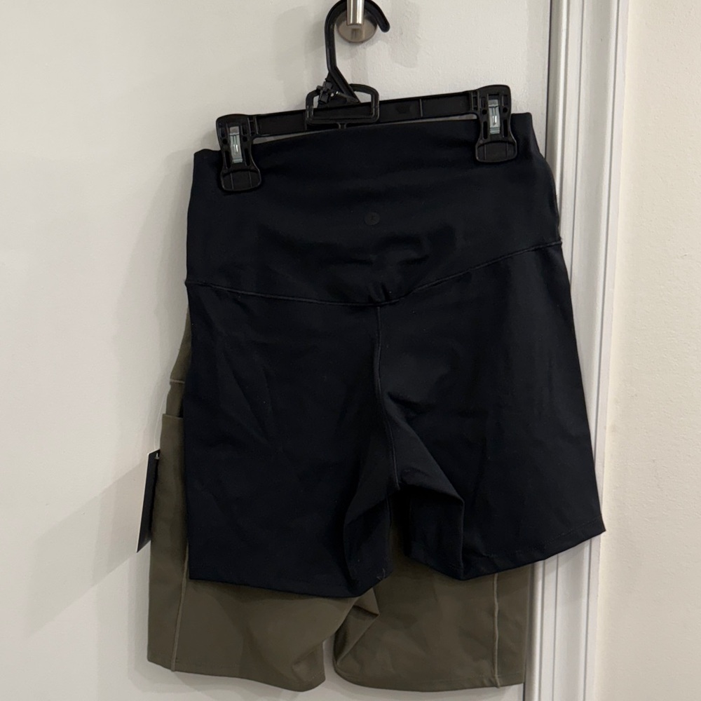 Danskin 2-Pack Motivate Bike Shorts (Black Salt & Army Green) - Size Small / P/P - Picture 9 of 11